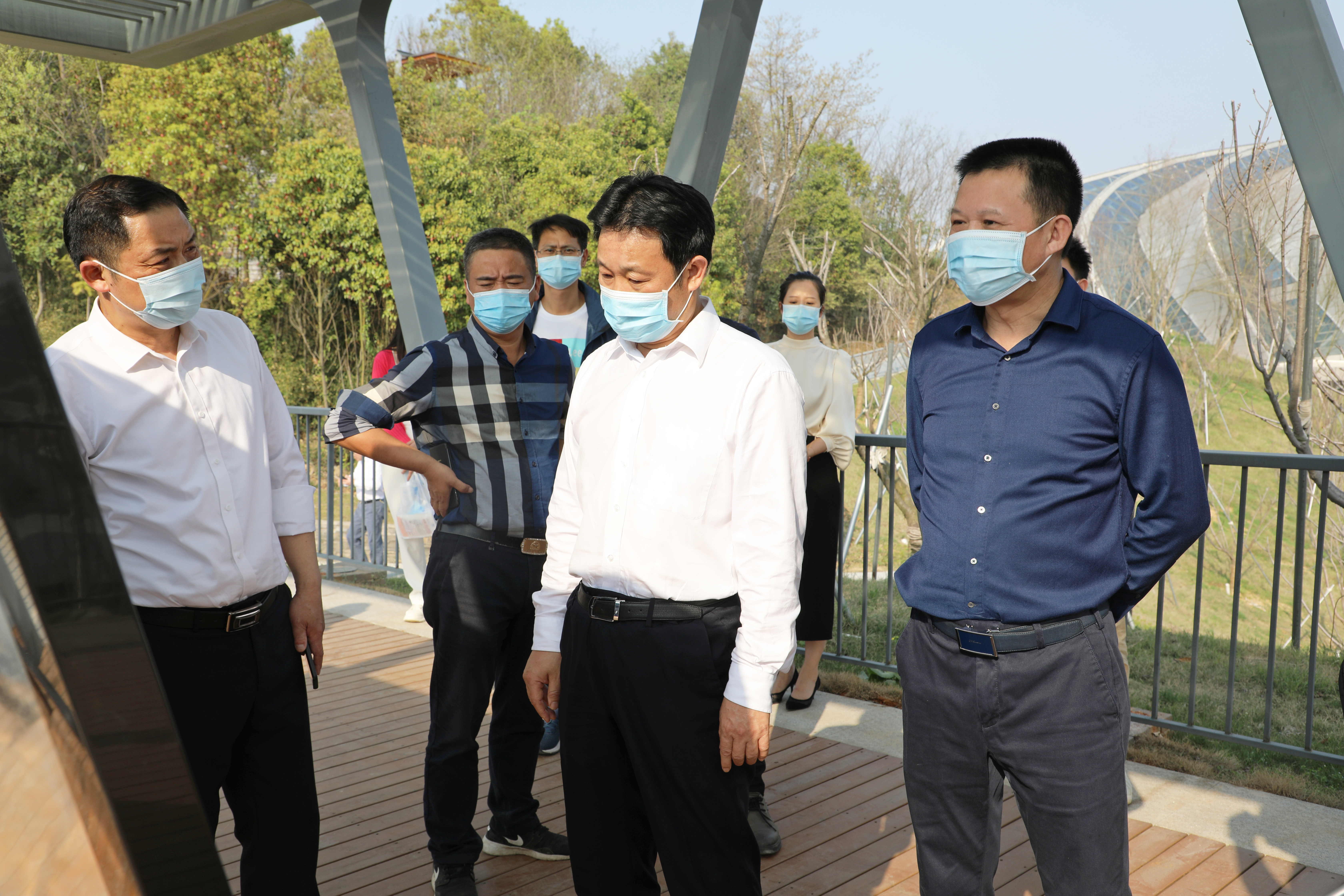 3月15日，市委副書記、湖南省第十四屆運動會，第十一屆殘疾人運動會岳陽市籌備委員會執(zhí)行主任李摯調(diào)研第十四屆省運會部分場館建設(shè)項目。.jpg